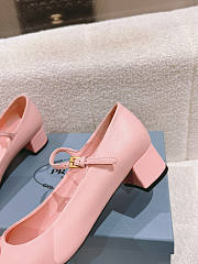 Prada Nappa Leather Mary Jane Pumps Pink - 5