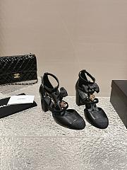 Chanel Mary Janes Black Sandals Heel 7cm - 1