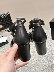 Chanel Mary Janes Black Sandals Heel 7cm - 2