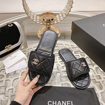 Chanel Black Slides 06