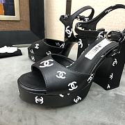 Chanel Black Sandal Heel 12cm - 4