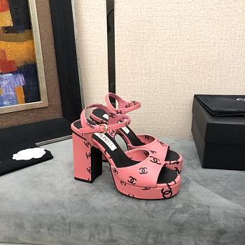 Chanel Pink Sandal Heel 12cm