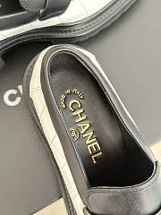 Chanel Black White Loafer - 5