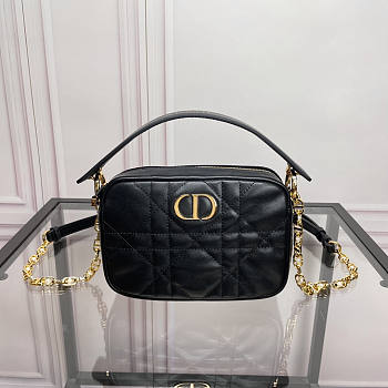 Dior Small Caro Top Handle Camera Bag Black 19 x 13 x 4.5 cm