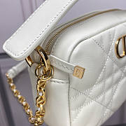 Dior Small Caro Top Handle Camera Bag White 19 x 13 x 4.5 cm - 3