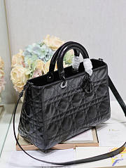 Dior Large Lady D-Sire Bag Black Macrocannage 35 x 23 x 15 cm - 4