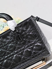 Dior Large Lady D-Sire Bag Black Macrocannage 35 x 23 x 15 cm - 2