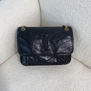 YSL Niki Baby Bag Black 21x16x7.5cm