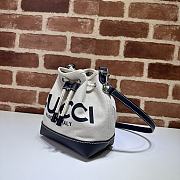 Gucci Mini Shoulder Bag With Print Blue 16x21x11cm - 5