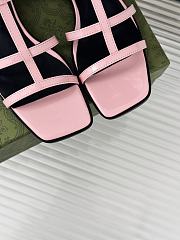 Gucci Slim Horsebit Flat Sandal Pink - 2
