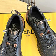 Fendi Multicolor Leather And Fabric Flow Sneakers - 2