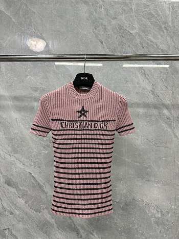 Dior Short Stripes Star Pink