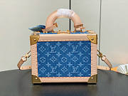 Louis Vuitton LV Petite Valise Denim Bleu Box Bag 22.5 x 17.5 x 11 cm - 4