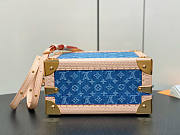 Louis Vuitton LV Petite Valise Denim Bleu Box Bag 22.5 x 17.5 x 11 cm - 3