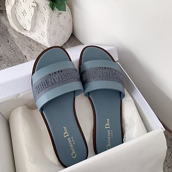 Dior Dway Slide Pastel Blue Calfskin