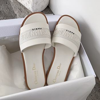 Dior Dway Slide Pastel White Calfskin