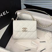 Chanel 23P Flap Bag Mini White 15.5x12x6cm - 1