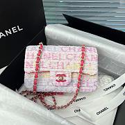 Chanel 24C Mini Flap Bag Tweed White & Red 20cm  - 1