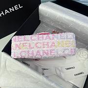 Chanel 24C Mini Flap Bag Tweed White & Red 20cm  - 6