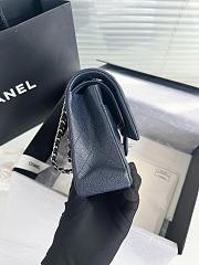 Chanel Medium Flap Bag Navy Blue Caviar Silver 25cm - 6