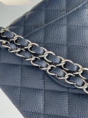 Chanel Medium Flap Bag Navy Blue Caviar Silver 25cm - 2