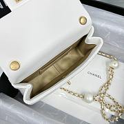 Chanel Flap Bag White Gold 13x20.5x6.5cm - 6