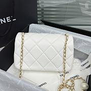 Chanel Flap Bag White Gold 13x20.5x6.5cm - 4