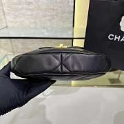 Chanel 19 Hobo Bag Black Lambskin Mixed Metal Hardware 30x21x7.5cm - 5