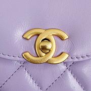 Chanel Kelly Lilac Purple Top Handle Bag 13x19x7cm - 6