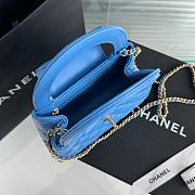 Chanel Kelly Lilac Blue Top Handle Bag 13x19x7cm - 3