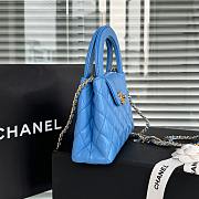 Chanel Kelly Lilac Blue Top Handle Bag 13x19x7cm - 4