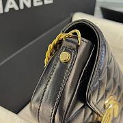 Chanel 23P Flap Bag Black Gold 18x10x3.5cm - 4