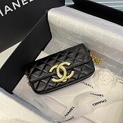 Chanel 23P Flap Bag Black Gold 18x10x3.5cm - 2