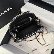 Chanel Kelly Bag Black White Tweed 13x19x7cm - 6