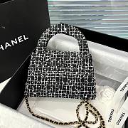 Chanel Kelly Bag Black White Tweed 13x19x7cm - 2