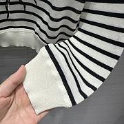 Dior White Stripe Sweatshirt Long Sleeve  - 5