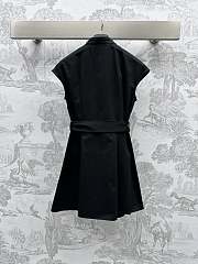 Dior Short Dress Black Cotton Gabardine - 3