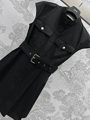 Dior Short Dress Black Cotton Gabardine - 2