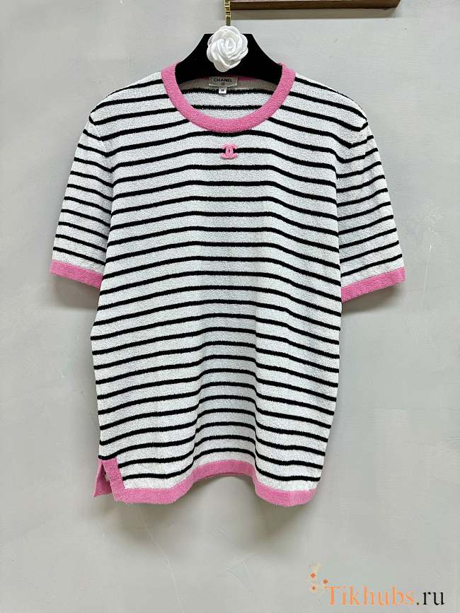 Chanel Pink White T-shirt - 1