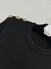 Balmain Embellished Logo Black Knit Jumper - 4