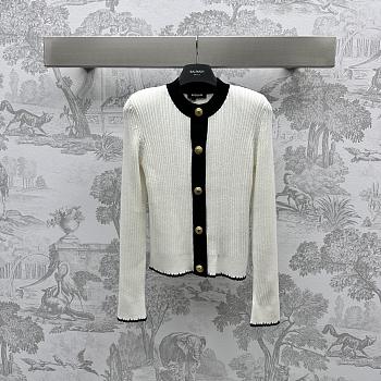 Balmain Bicolor Knit Cardigan