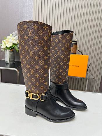Louis Vuitton LV Monogram Black High Boots