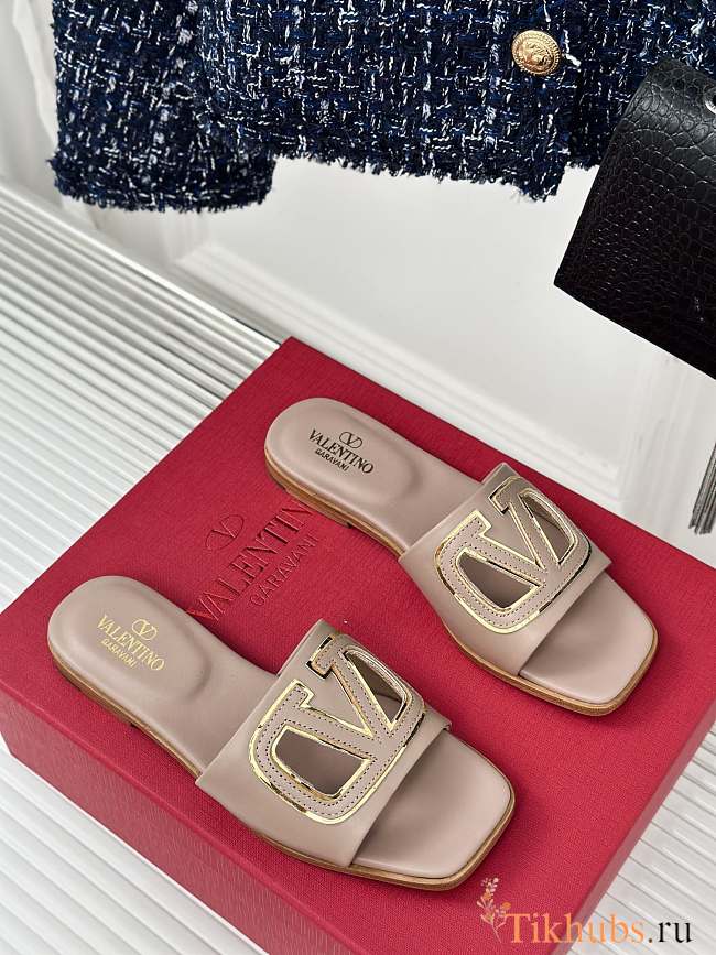 Valentino Garavani Beige Slides - 1