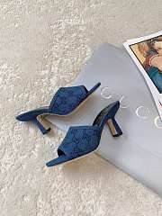 Gucci GG Slide Sandal Blue Denim 5.5cm - 2