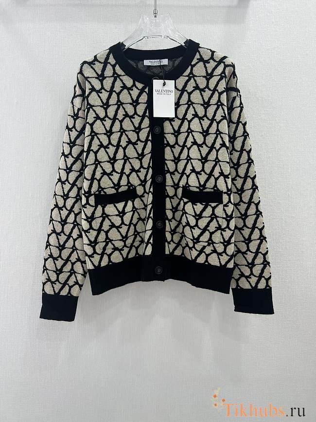 Valentino Garavani Contrast Trim Knit Cardigan - 1