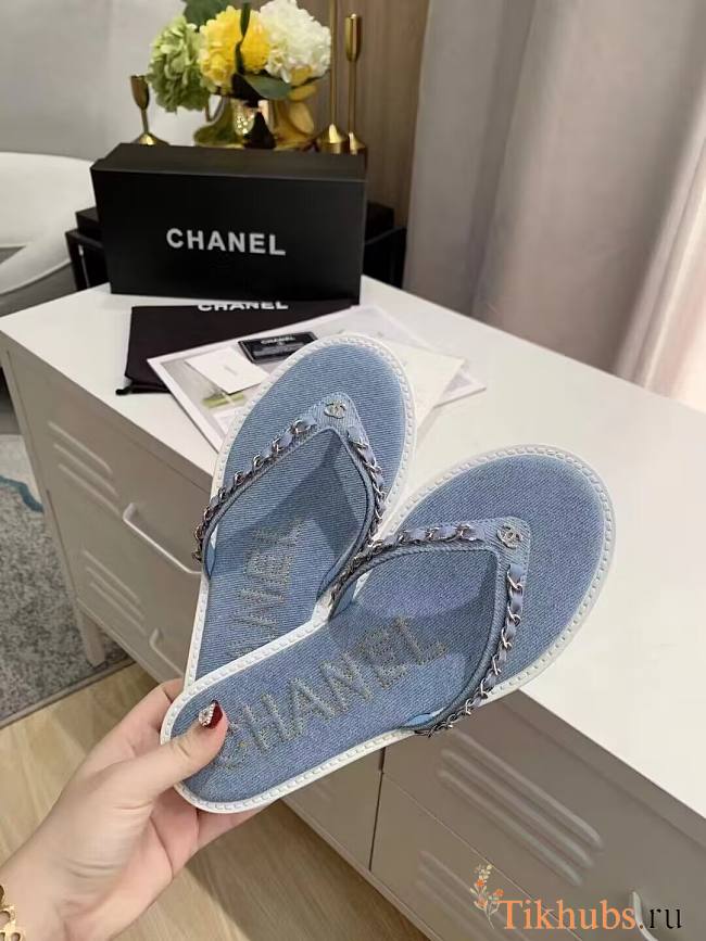 Chanel Denim Slipper - 1