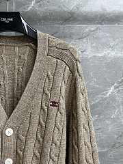 Celine Homme Triomphe Suede Cable Cardigan - 2