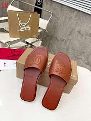 Christian Louboutin Brown Mule Slippers - 1