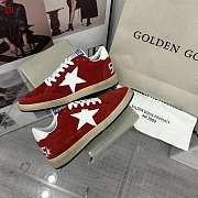 Golden Goose Sneakers Dark Red Suede With White Star - 3