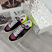 Golden Goose Stardan White Black Pink Yellow Suede Sneaker - 2